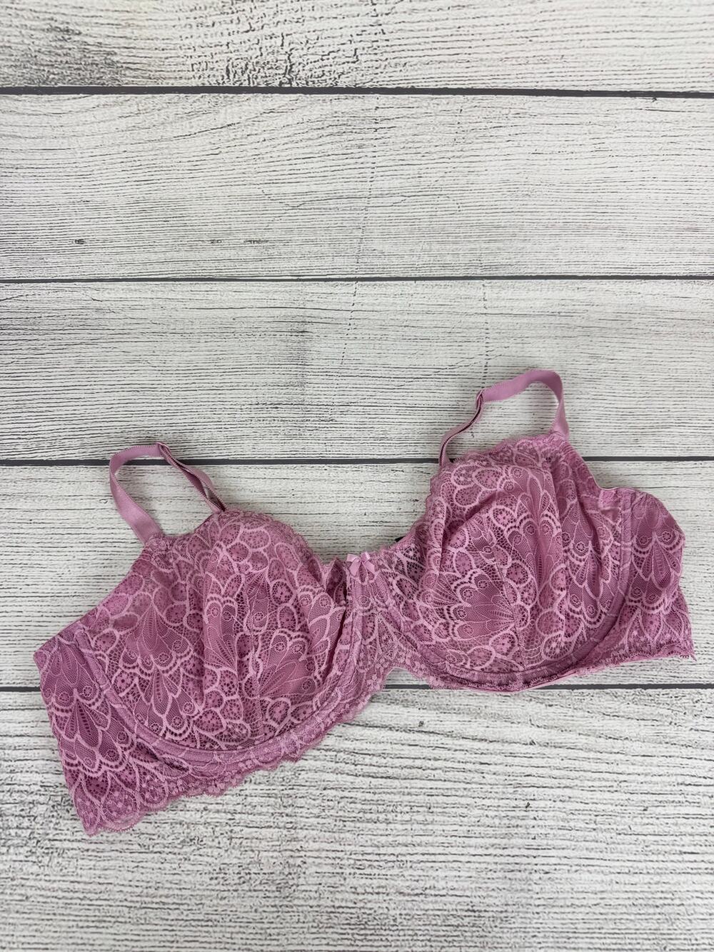Torrid Plus Size Light Purple Lace Unlined Balconette Bra Size 48C